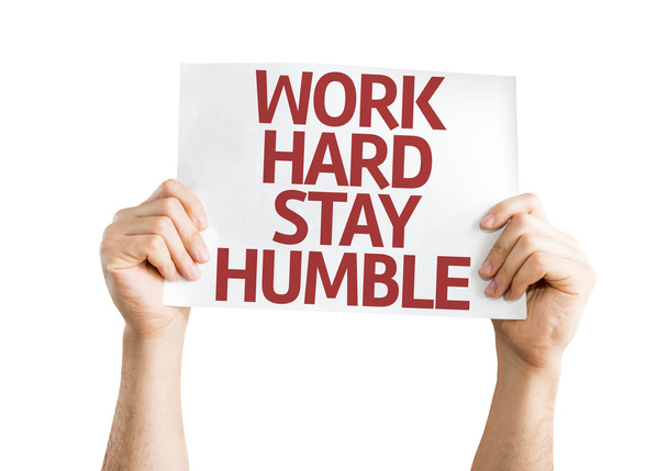 Work Hard Stay Humble card - Foto, afbeelding