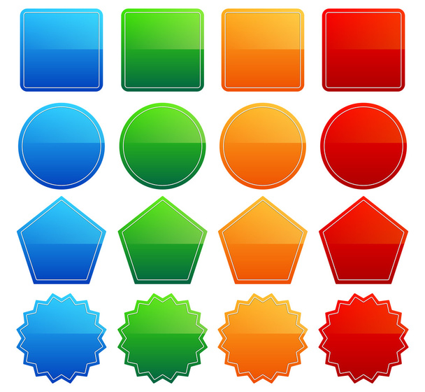 Variety of colorful shapes - Wektor, obraz