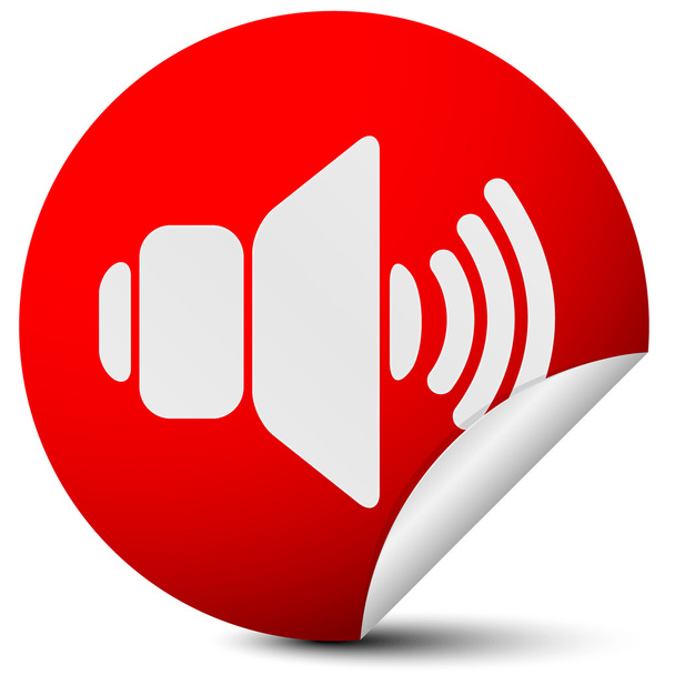 Red speaker icon - Vettoriali, immagini