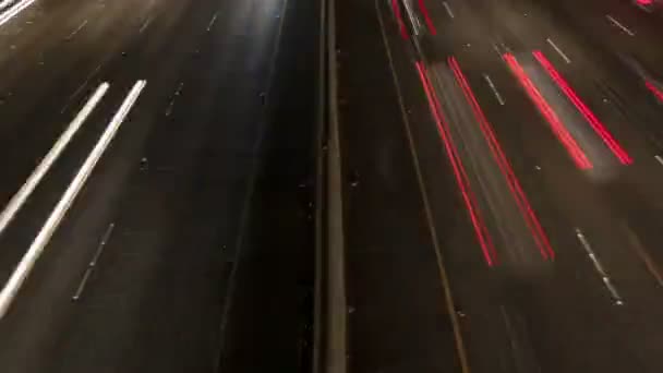 Freeway licht paden bij nacht - Video