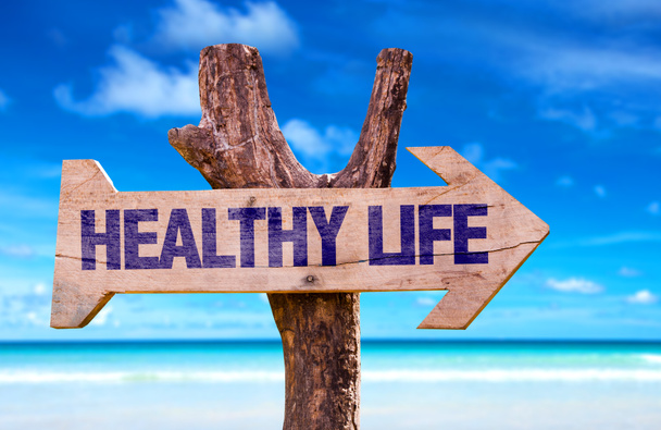 Healthy Life wooden sign - Photo, Image