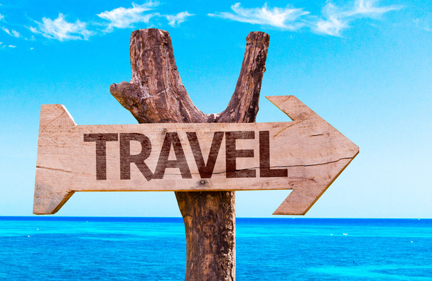 Travel wooden sign - Photo, Image