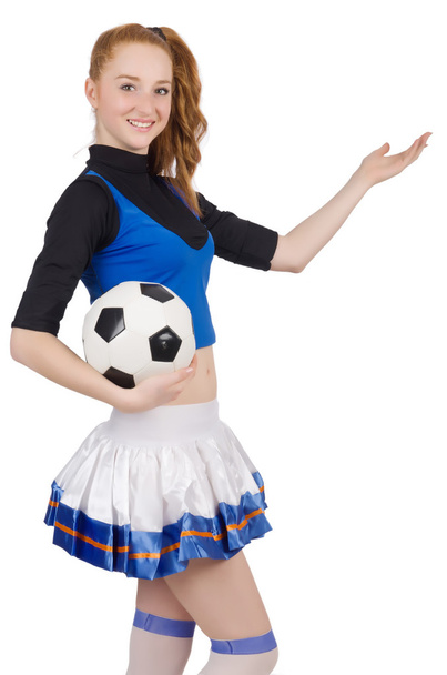 Cheerleader isolated on the white background - Photo, Image