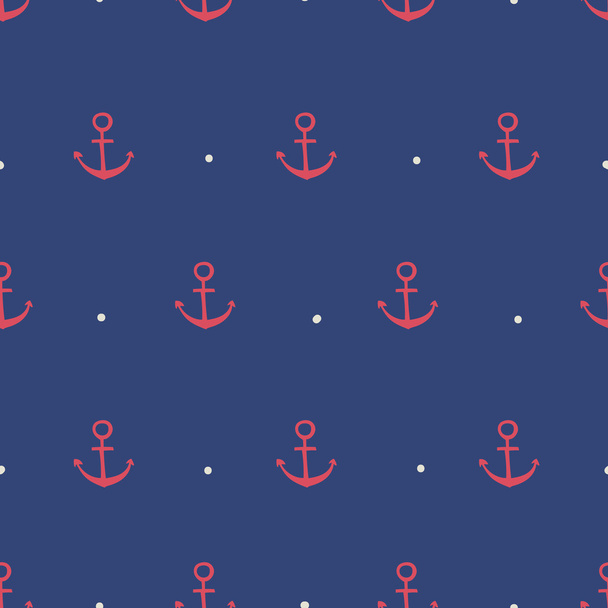 seamless anchor pattern - Vektör, Görsel