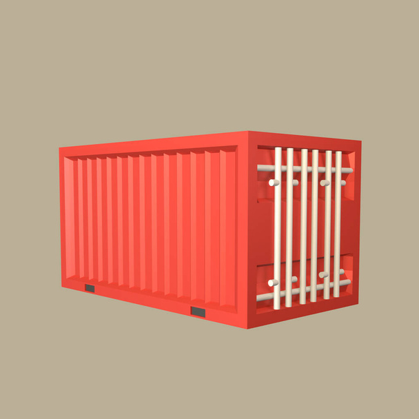 3D icon labor day rendered isolated on the colored background. shipping container object for your design. - Photo, Image