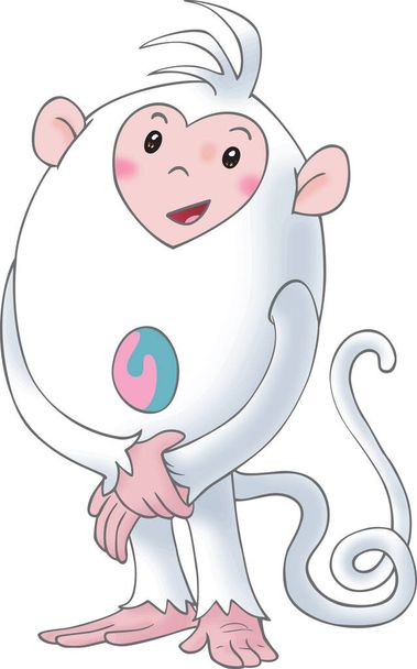 Colorkey Monkey Future, entusiasta y animado, feliz, perdido, enojado y nunca oculto, nadie puede contener su estado de ánimo. - Vector, imagen