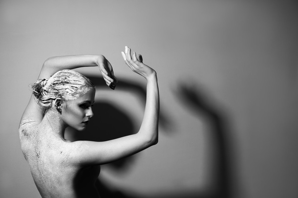 Portrait of the beautiful naked woman - 写真・画像