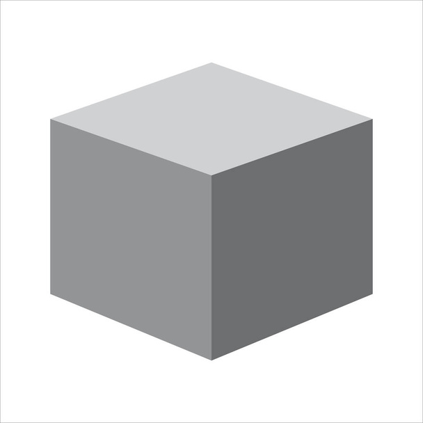 icono del cubo símbolo de ilustración vector - Vector, imagen