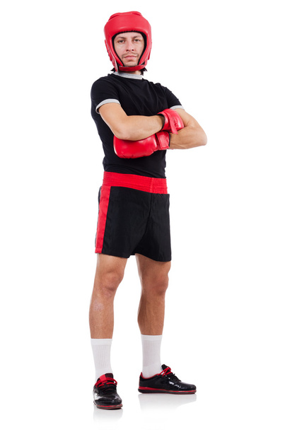 Legrační boxer s červeným glovers - Fotografie, Obrázek