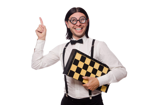 Šprt šachista izolovaný na bílém - Fotografie, Obrázek