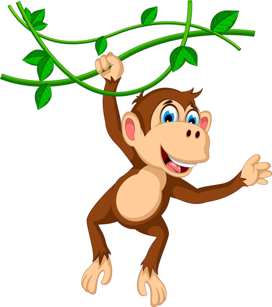 apina sarjakuva roikkuu
 - Vektori, kuva