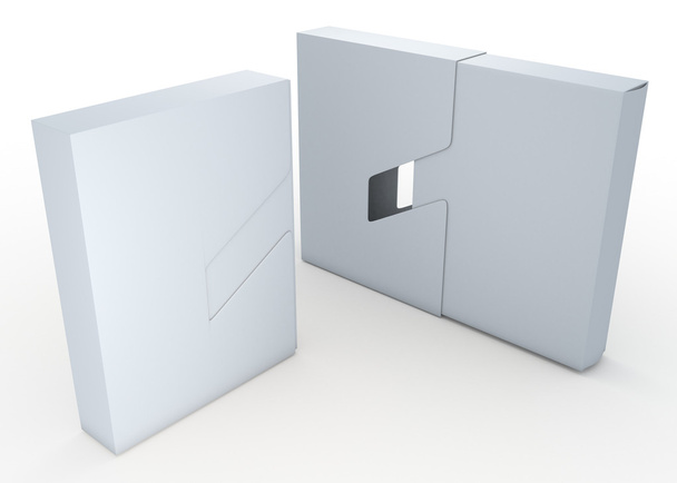 Fehér csomagoló tartályban Design 2 darab - Fotó, kép