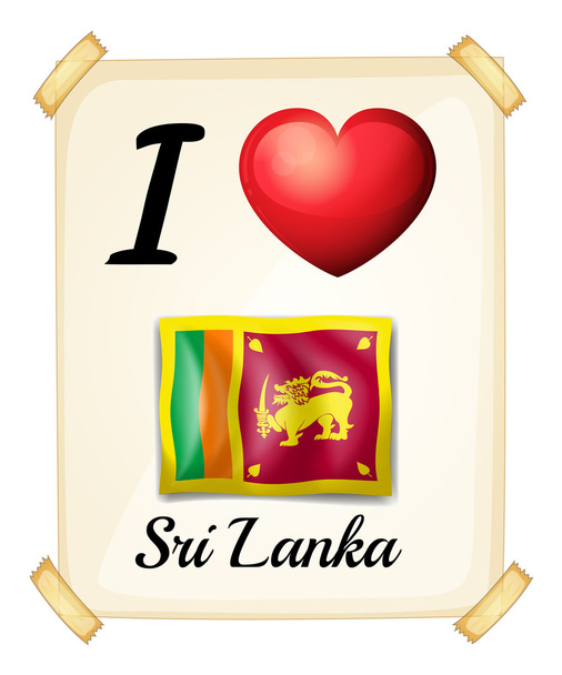 Me encanta Sri Lanka banner
 - Vector, Imagen