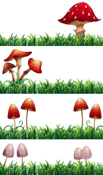 paddenstoelen - Vector, afbeelding