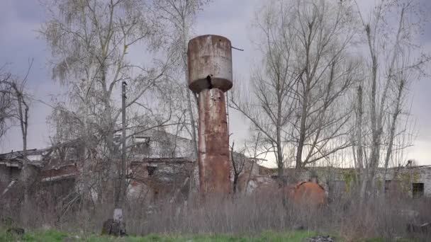 Guerra ruína Ucrânia cidade danos casa destruição civil míssil perigo conflito - Filmagem, Vídeo