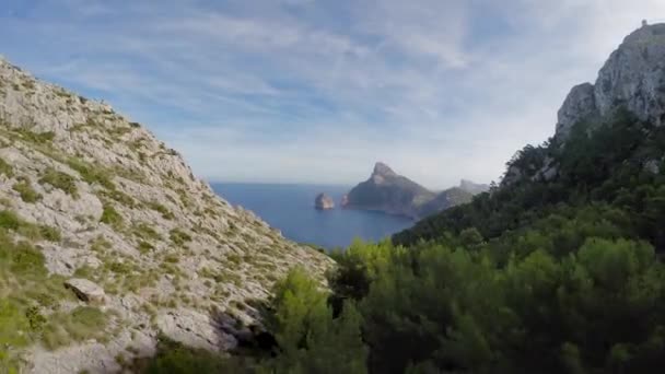 Mediterranean Coastal Seascape Sea Nature Vacation Holiday Destination. High quality 4k footage - Footage, Video
