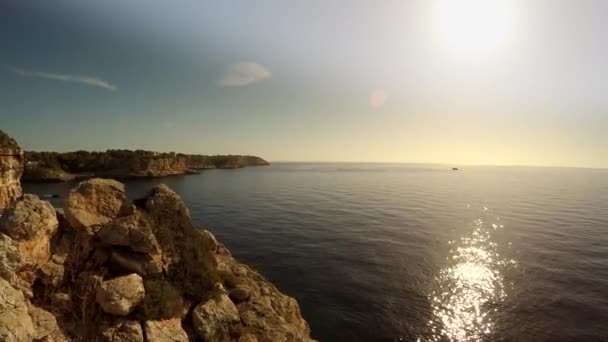Mediterranean Coastal Seascape Sea Nature Nyaralás nyaralóhely. Kiváló minőségű 4k felvételek - Felvétel, videó