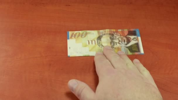 Oszustwa wymiany Izraela pieniądze do Us Dollar - Materiał filmowy, wideo
