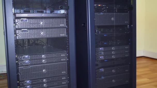 Server farm, rack. Computer servers. - Footage, Video