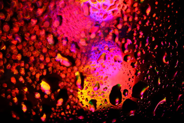 gotas de água no vidro de cor - Foto, Imagem