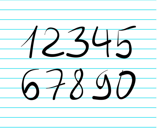 números do doodle vetorial
 - Vetor, Imagem