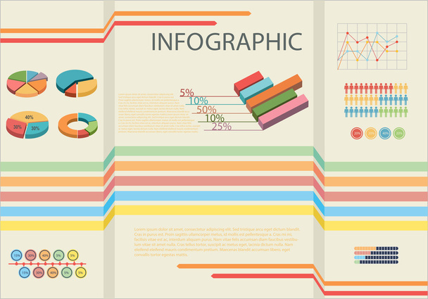 Infographic showing the statistics of people - Wektor, obraz