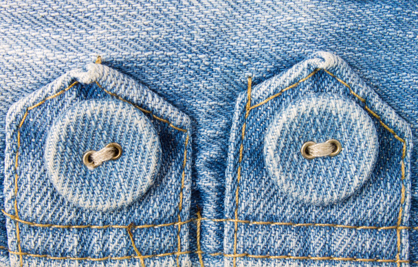 Джинси кнопки на джинси тканина тег горизонтальний перегляд - Фото, зображення