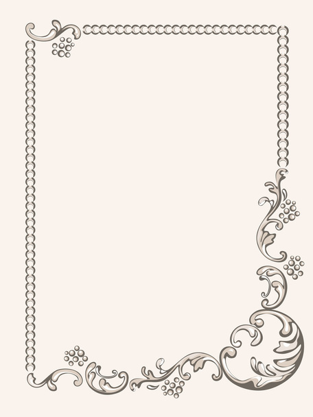 フレーム ヴィンテージ花柄要素パターン - ベクター画像