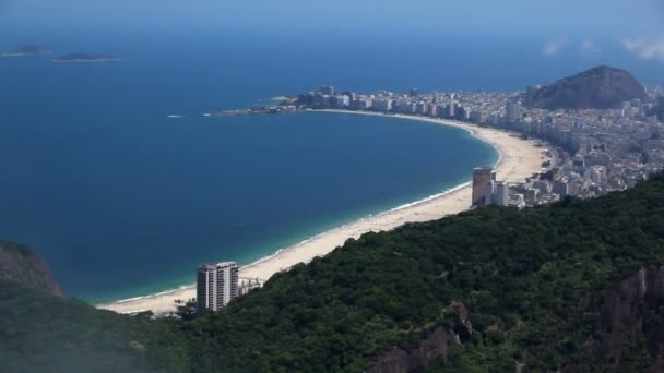 Παραλία Copacabana από Sugarloaf Mountain - Πλάνα, βίντεο
