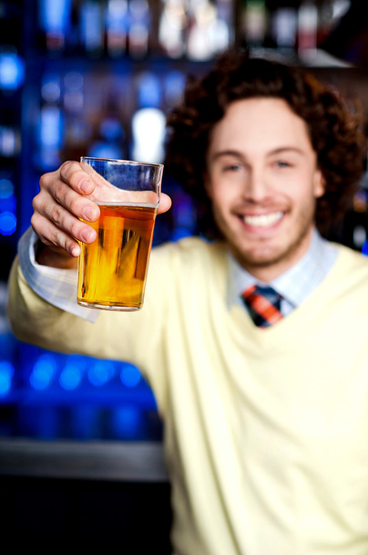 Man drinking beer - Photo, Image