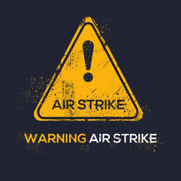 Stopp (Luftangriff) Warnschild, Vektorabbildung. - Vektor, Bild