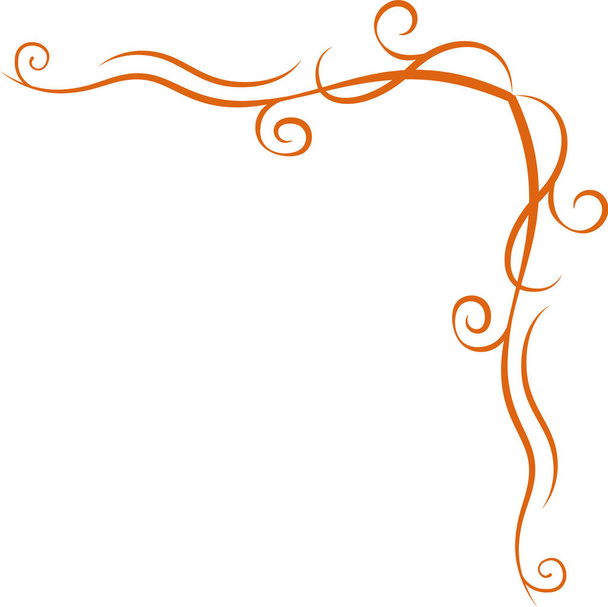 Calligraphie Coin de courbe Cadre Illustration vectorielle - Vecteur, image
