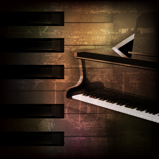 abstract grunge piano background with grand piano - Vektör, Görsel