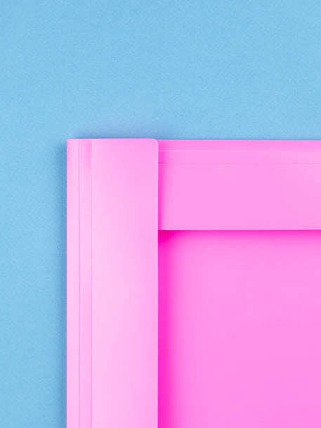 紙のための空の開いたピンクのフォルダ, 閉じる  - 写真・画像