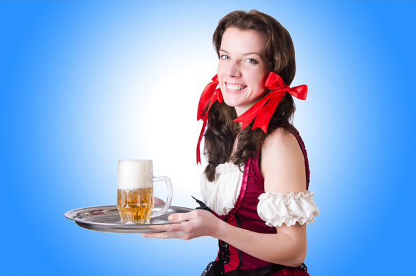 Bavarian dziewczyna z zasobnika - Zdjęcie, obraz