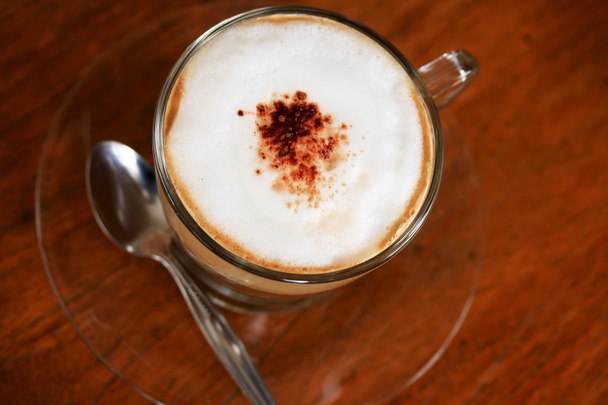 Gorąca kawa cappuccino - Zdjęcie, obraz