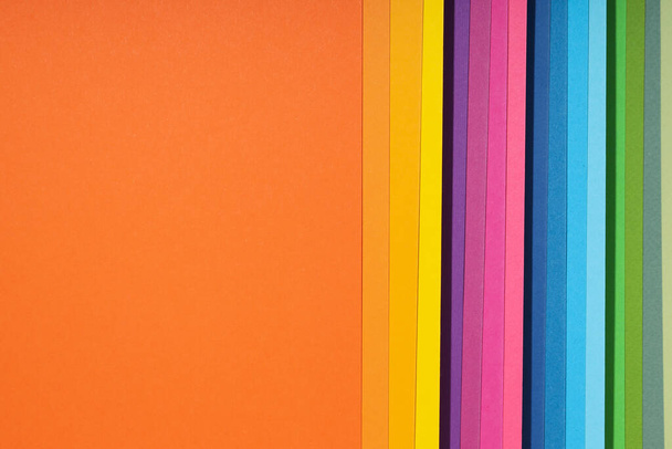 Mockup, αφαίρεση, πολύχρωμο χρωματιστό χαρτί, κορυφαία άποψη - Φωτογραφία, εικόνα