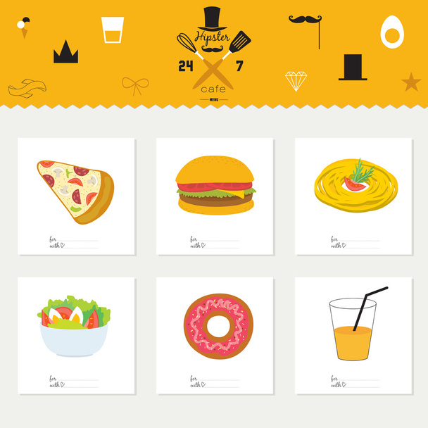 Set of cards for restaurant - Vector, Image