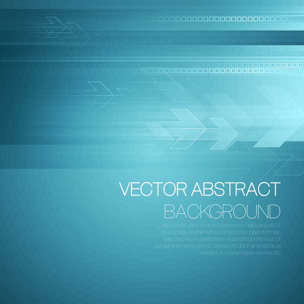 Vector abstract technology background with lines and arrow - Vector, Image