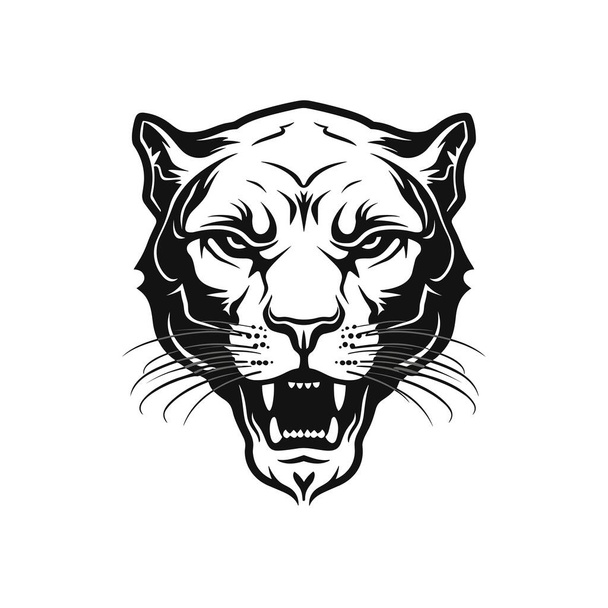Запеклий снарк тигра в чорно білому - Вектор, зображення