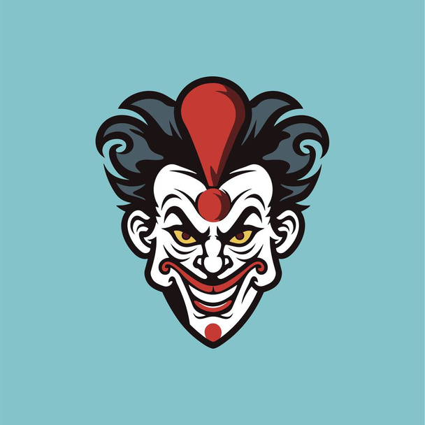 The Clown with Black and Red Hair - Vector, Image