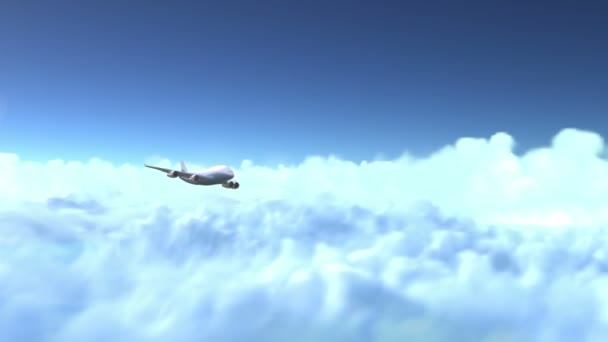 Самолет летит над облаками
 - Кадры, видео