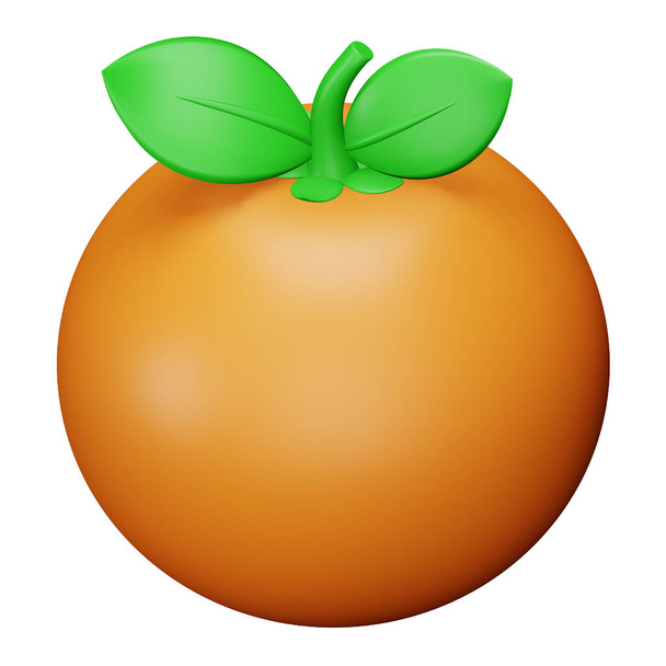 Orange 3d rendering isometric icon. - Vector, Imagen