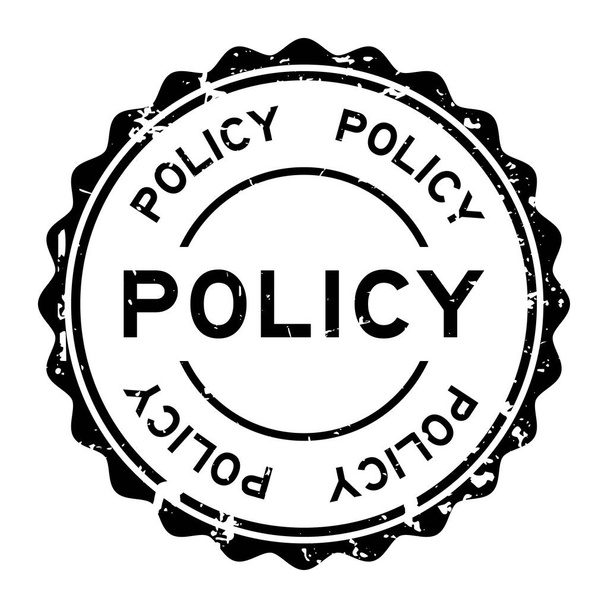 Grunge mot de politique noir rond tampon de joint en caoutchouc sur fond blanc
 - Vecteur, image