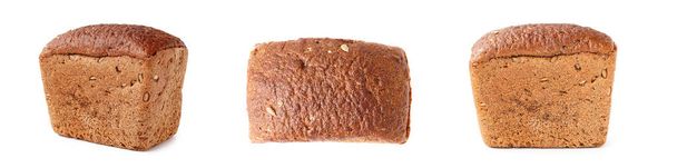 Коллаж ржаного хлеба на белом фоне - Фото, изображение