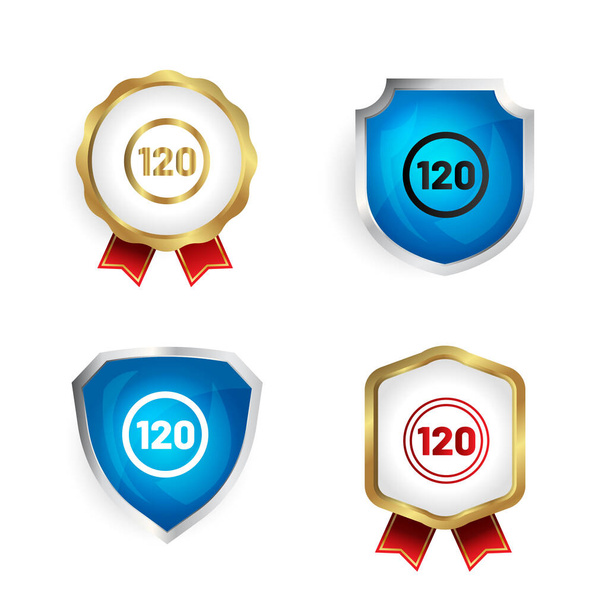Abstract Speed Limit 120 Badge and Label Collection - Vector, Image