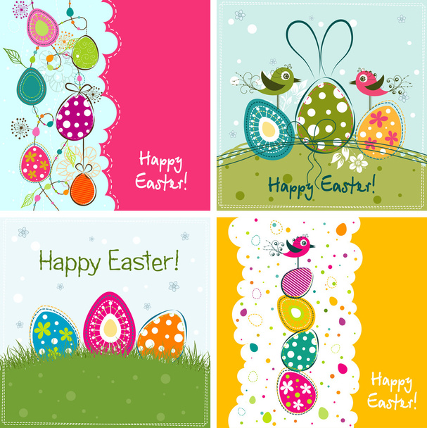 Template Easter greeting card, vector - Vector, afbeelding