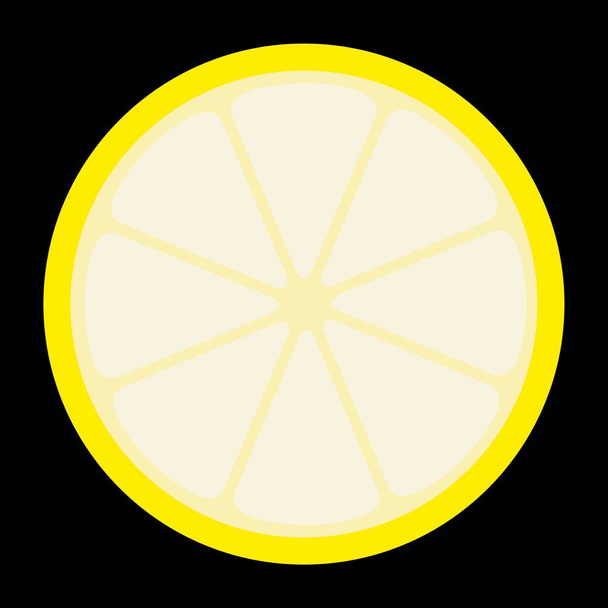 お茶を飲むためのレモンの丸いスライス - ベクター画像