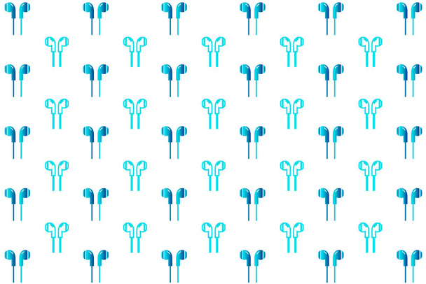 Abstract Creative Earphone Pattern Background - Vector, Image