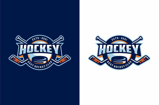 Hockey-Turnier-Logo im modernen minimalistischen Stil - Vektor, Bild